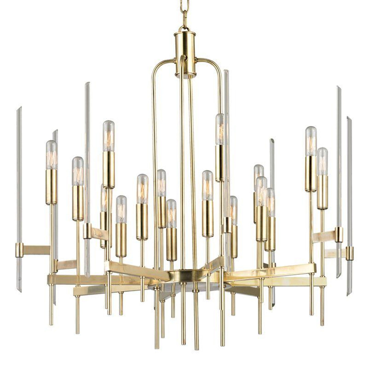 Bari Chandelier, 16-Light, Aged Brass, 30"W (9916-AGB 9WEHG)