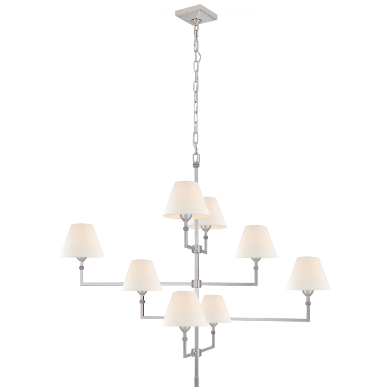 Jane Chandelier, 8-Light, Polished Nickel, 47.75"W (AH 5310PN-L CTYH5)