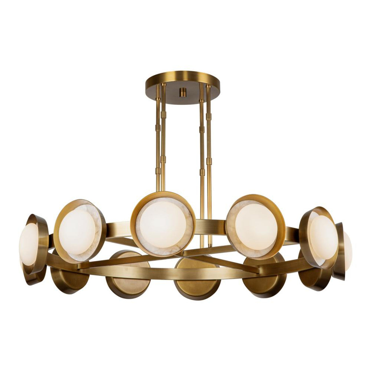 Alonso Chandelier, 1-Light, LED, Vintage Brass, 50.5"D (CH320050VB 7072XLA)