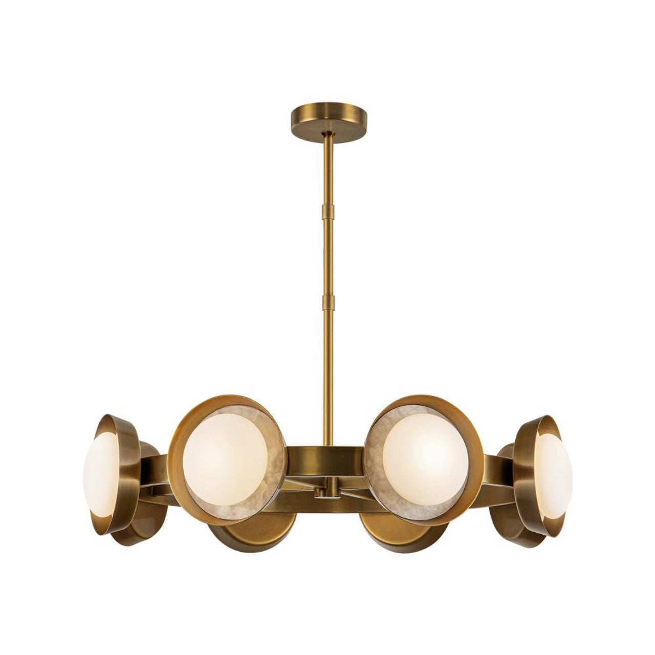 Alonso Chandelier, 1-Light, LED, Vintage Brass, 37.25"D (CH320837VB 7072XL9)