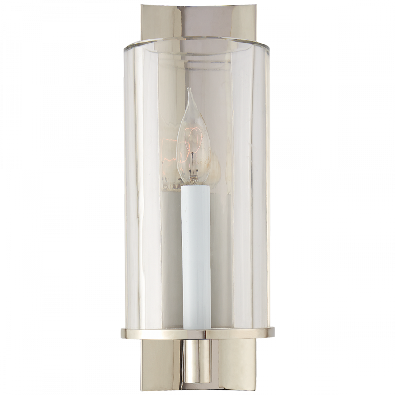 Deauville Wall Sconce, 1-Light, Polished Nickel, Clear Glass, 14.5"H (ARN 2010PN-CG 2K2RP)