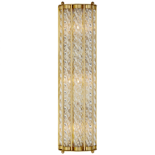 Eaton Linear Wall Sconce, 3-Light, Hand-Rubbed Antique Brass, 21"H (ARN 2027HAB CHYE9)