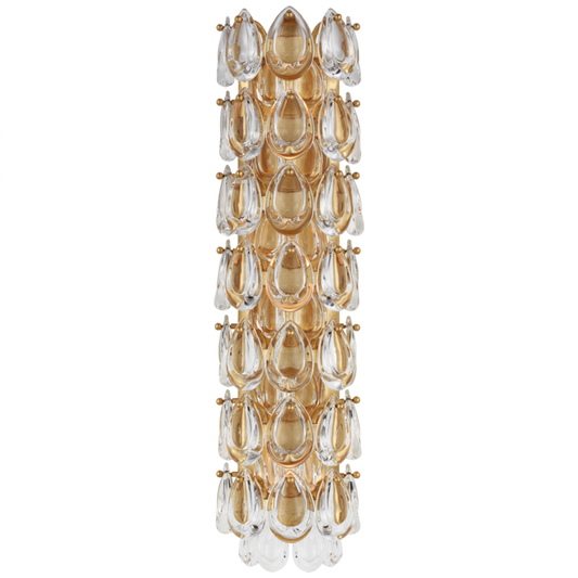 Liscia Wall Sconce, 3-Light, Gild, Crystal, 21.75"H (ARN 2171G-CG CM01R)