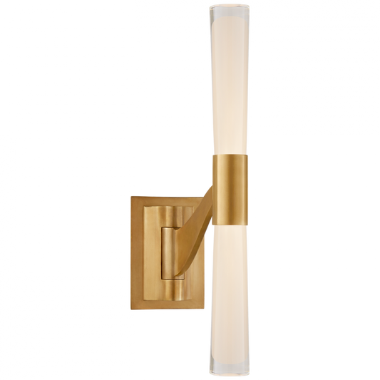 Brenta Single Articulating Wall Sconce, 1-Light, LED, Hand-Rubbed Antique Brass, 18.5"H (ARN 2470HAB-CG CQ2PE)