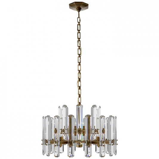 Bonnington Chandelier, 12-Light, Hand-Rubbed Antique Brass, 24.25"W (ARN 5124HAB-CG 2MWJM)