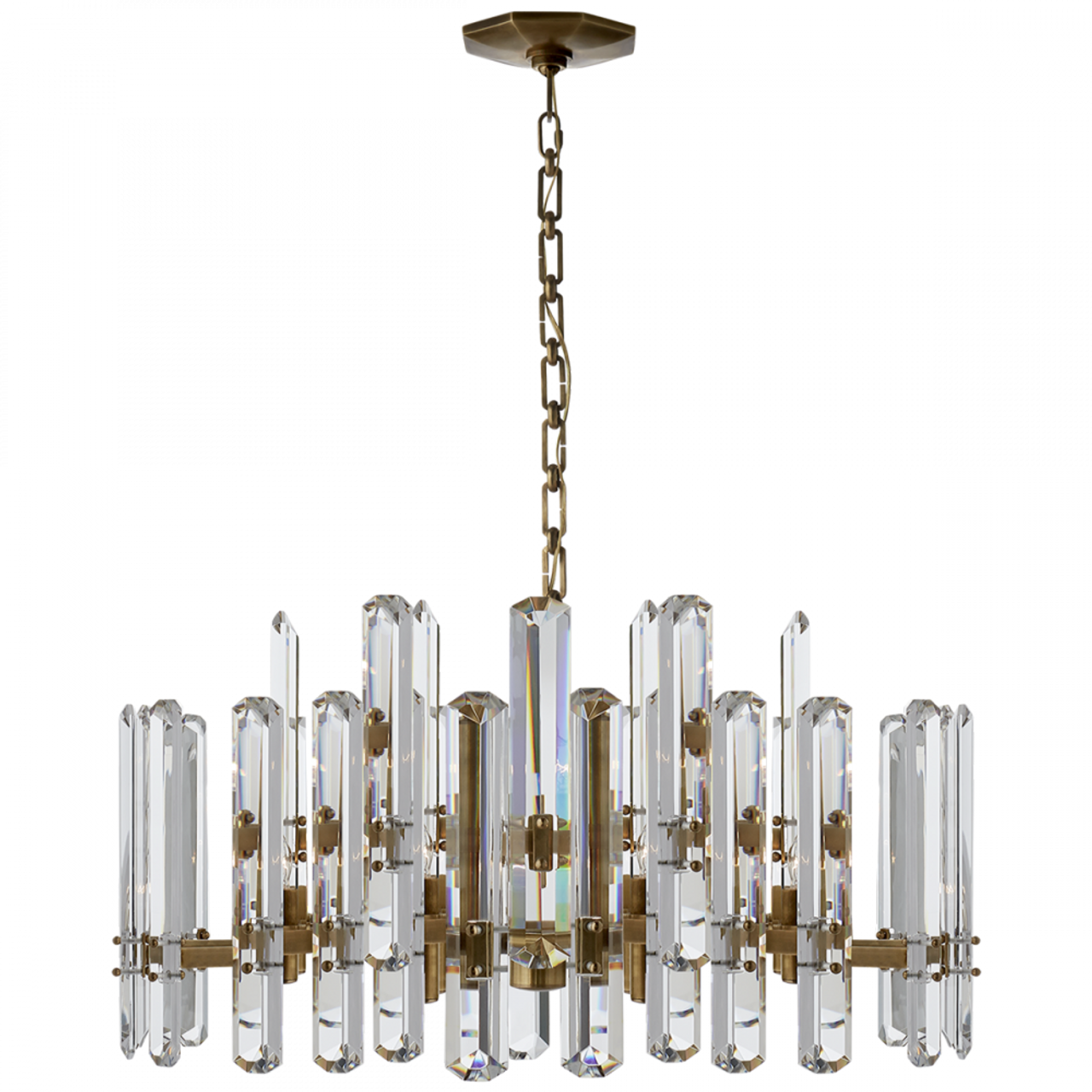 Bonnington Chandelier, 18-Light, Hand-Rubbed Antique Brass, 32"W (ARN 5125HAB-CG 2V5RJ)