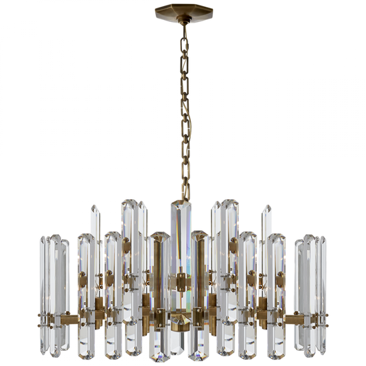 Bonnington Chandelier, 18-Light, Hand-Rubbed Antique Brass, 32"W (ARN 5125HAB-CG 2V5RJ)