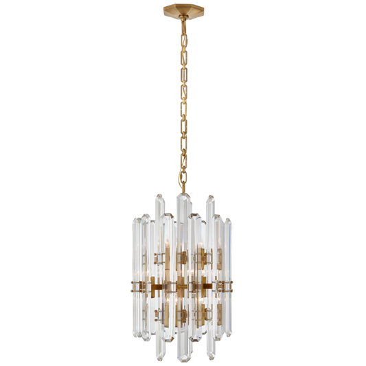 Bonnington Chandelier, 12-Light, Hand-Rubbed Antique Brass, 16"W (ARN 5128HAB CM00N)