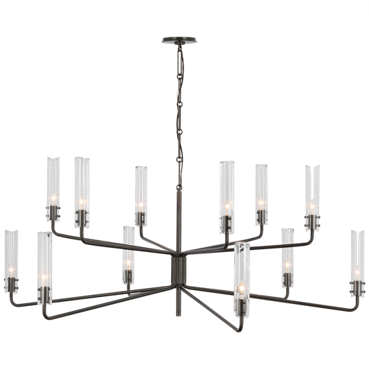 Casoria Grande Two Tier Chandelier - Bronze