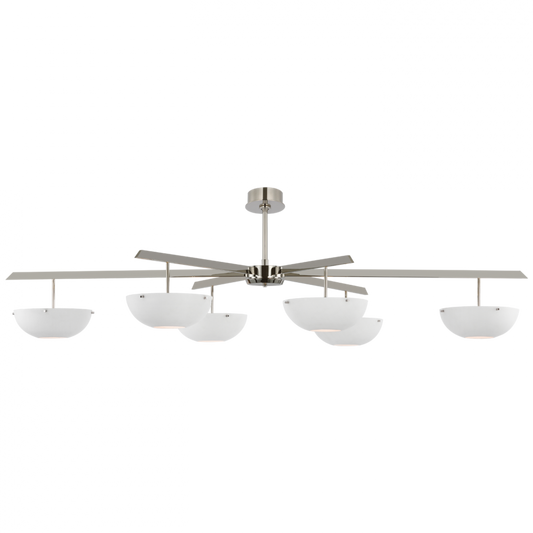 Valencia LED Grande Chandelier - Polished Nickel and Matte White