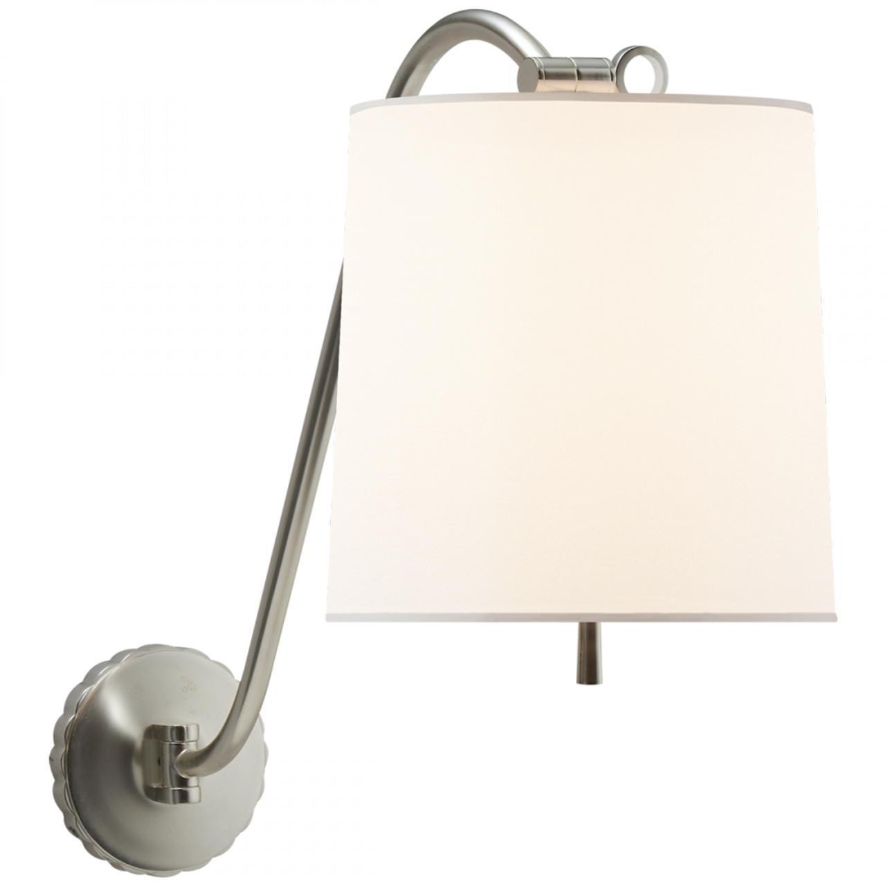 Understudy Wall Sconce, 1-Light, Soft Silver, Silk Shade, 18"H (BBL 2010SS-S 2JYU6)