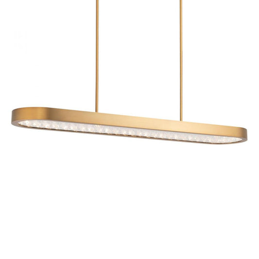 Marquis Linear Pendant, Integrated LED, Aged Brass, Crystals from Swarovski (BPD83247-AB YUEX014CWR)