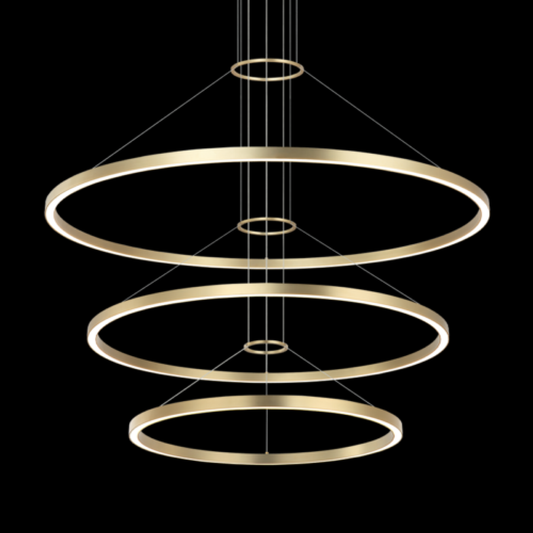 O'Hara Chandelier, 3-Light, LED, Brushed Gold, 40"W (C30896BG 3060NNY)