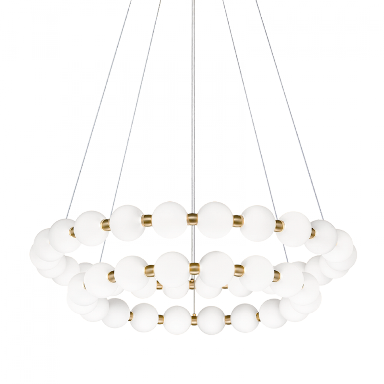 Oni Chandelier, 1-Light, Oxidized Gold, Frosted Glass Shade, 148"H (C83457OG 305XTVD)