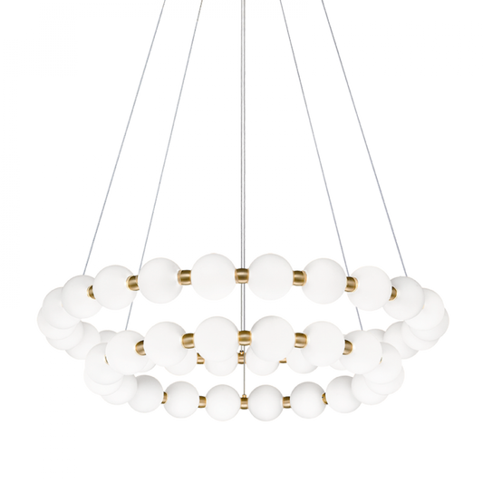 Oni Chandelier, 1-Light, Oxidized Gold, Frosted Glass Shade, 148"H (C83457OG 305XTVD)