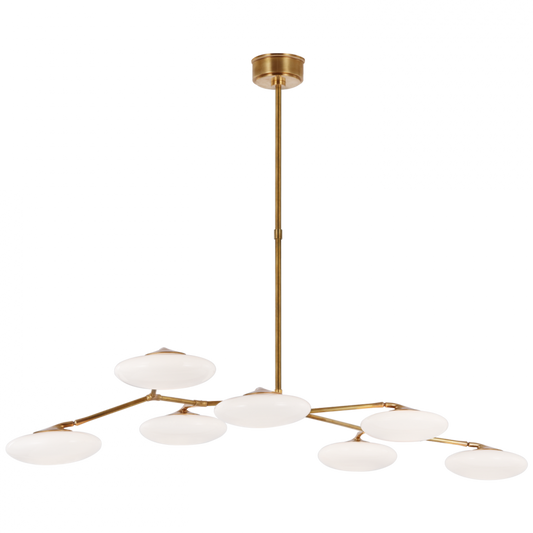 Brindille XL Articulating Linear Chandelier - Soft Brass