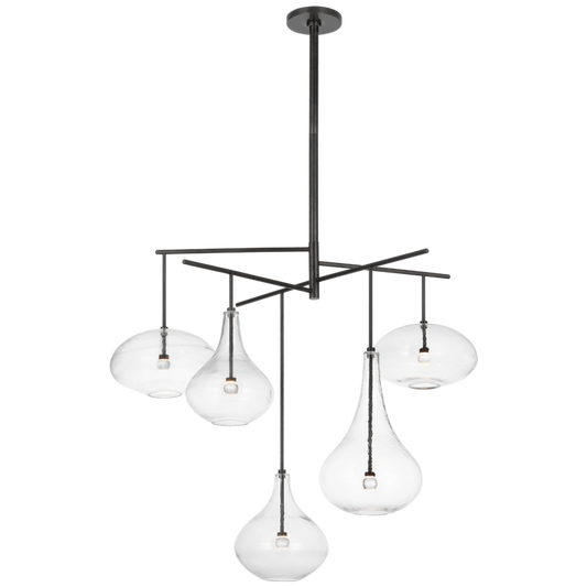 Lomme XL Chandelier - Gun Metal