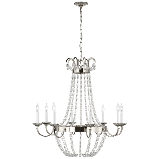 Paris Large Chandelier - Polished Nickel