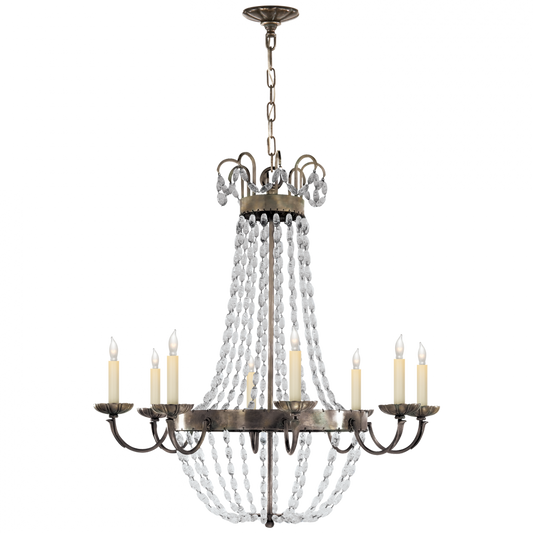 Paris Flea Market Chandelier, 8-Light, Sheffield Silver, 32"W (CHC 1408SHS-SG 2FU78)