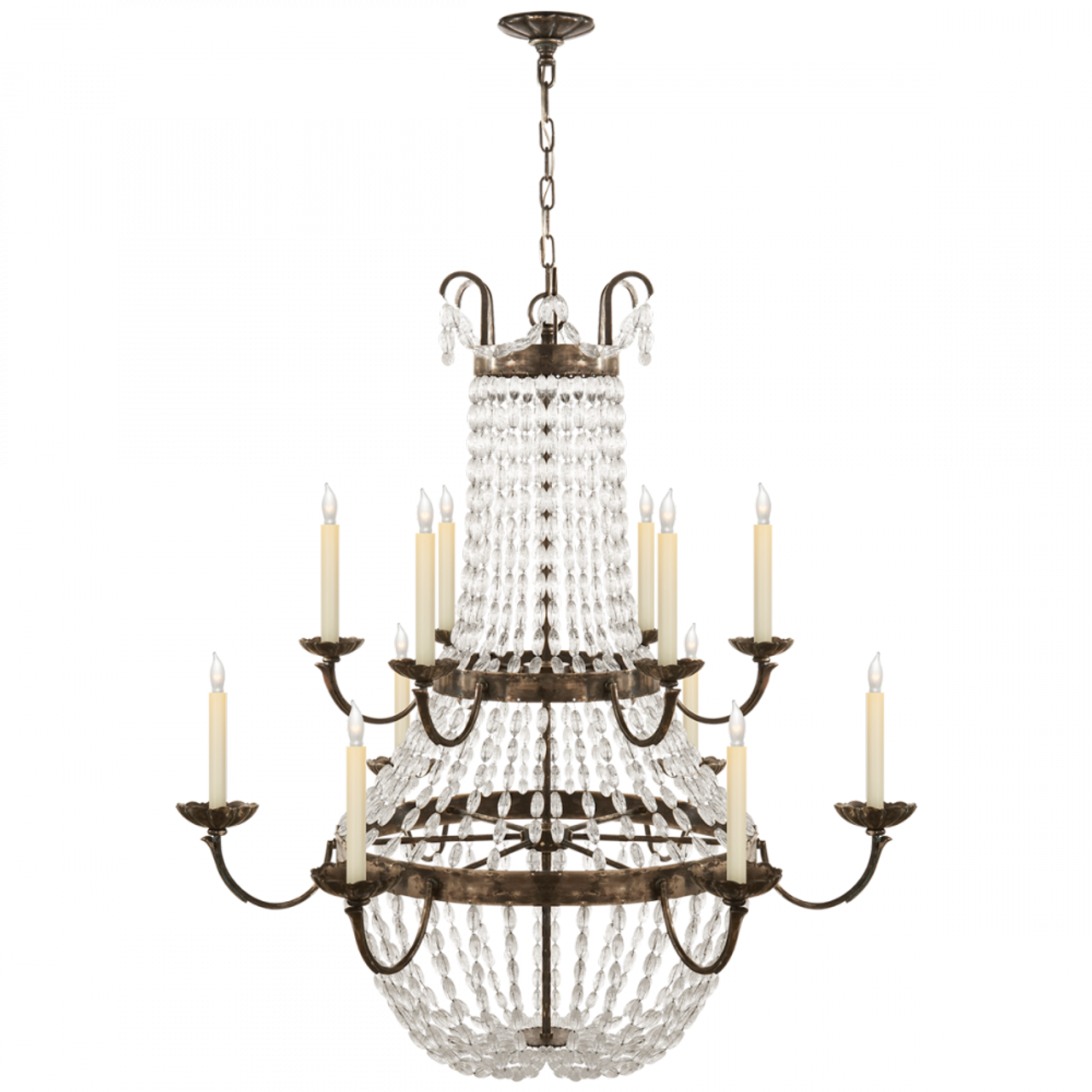 Paris Flea Market Chandelier, 12-Light, Sheffield Silver, 39.5"W (CHC 1508SHS-SG 25P73)