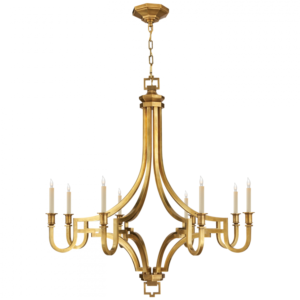 Mykonos Chandelier, 8-Light, Antique Burnished Brass, 37"W (CHC 1562AB 25P7H)