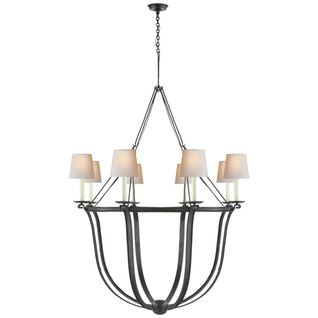 Lancaster Chandelier, 8-Light, Aged Iron, 41.5"W (CHC 1577AI-NP 2K1Q4)