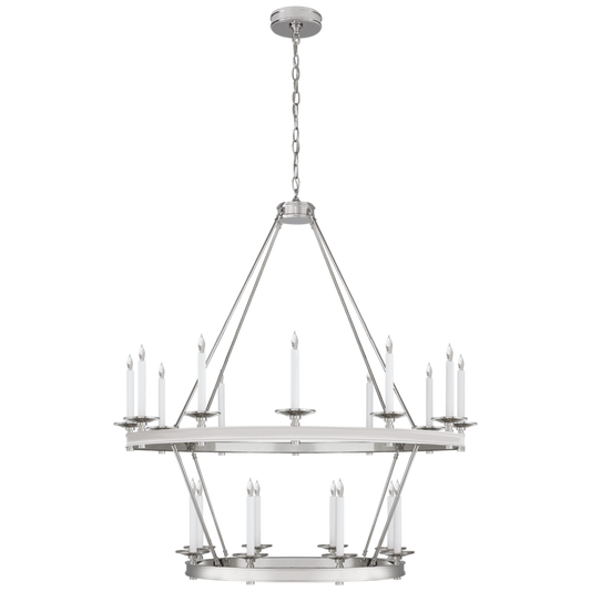 Launceton Chandelier, 20-Light, Polished Nickel, 43.25"W (CHC 1607PN CTWKM)