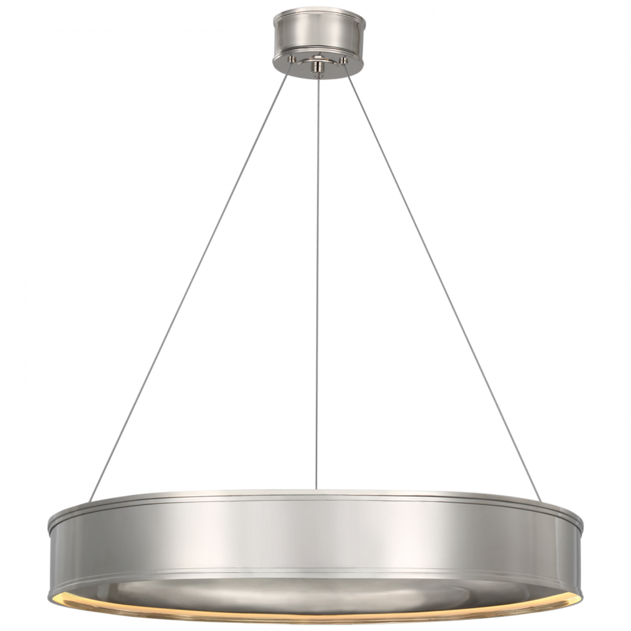 Connery Ring Chandelier, 1-Light, LED, Polished Nickel, 30"W (CHC 1615PN CU3DH)