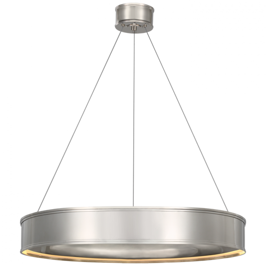 Connery Ring Chandelier, 1-Light, LED, Polished Nickel, 30"W (CHC 1615PN CU3DH)