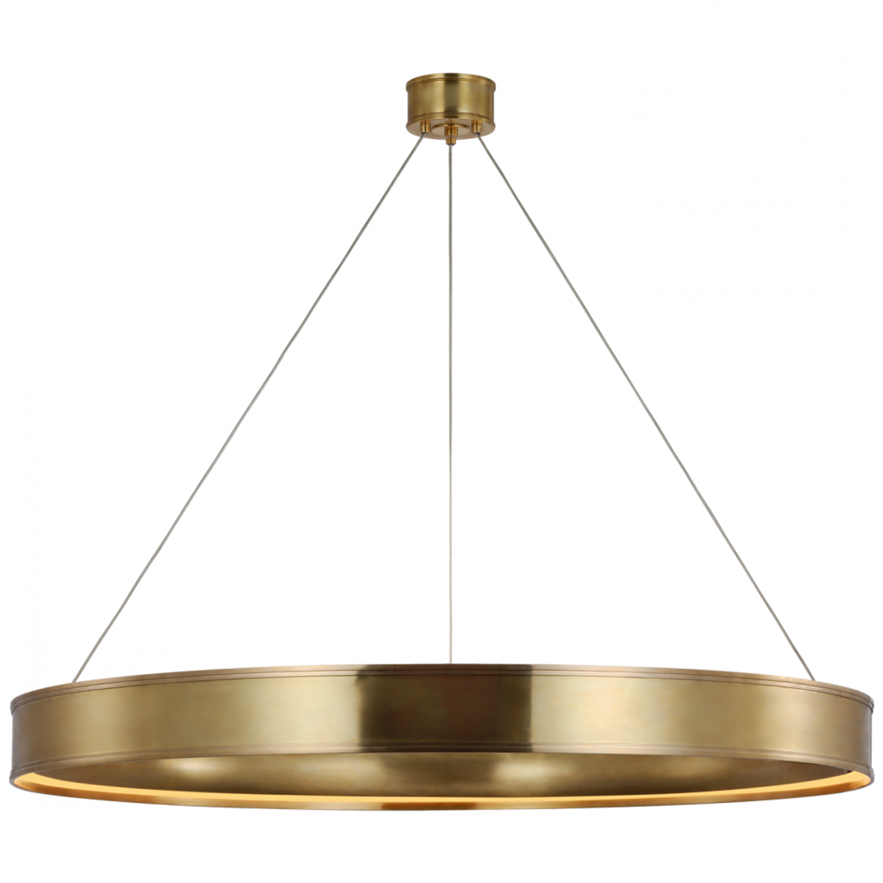 Connery Ring Chandelier, 1-Light, LED, Antique-Burnished Brass, 50"W (CHC 1617AB D03RW)