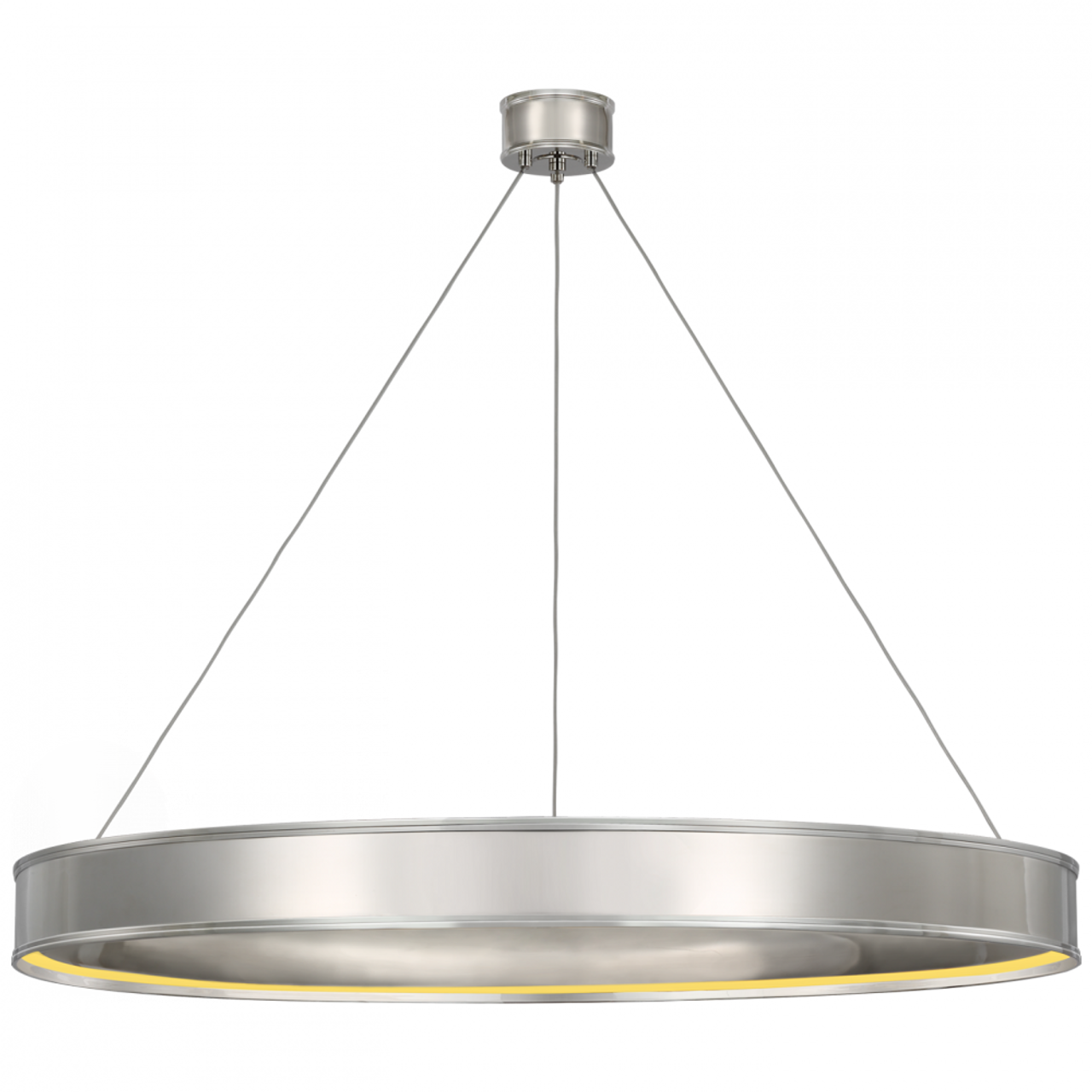 Connery Ring Chandelier, 1-Light, LED, Polished Nickel, 50"W (CHC 1617PN D01UE)