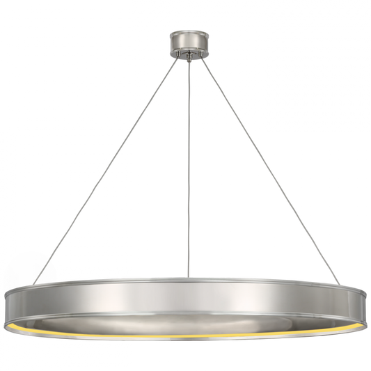 Connery Ring Chandelier, 1-Light, LED, Polished Nickel, 50"W (CHC 1617PN D01UE)