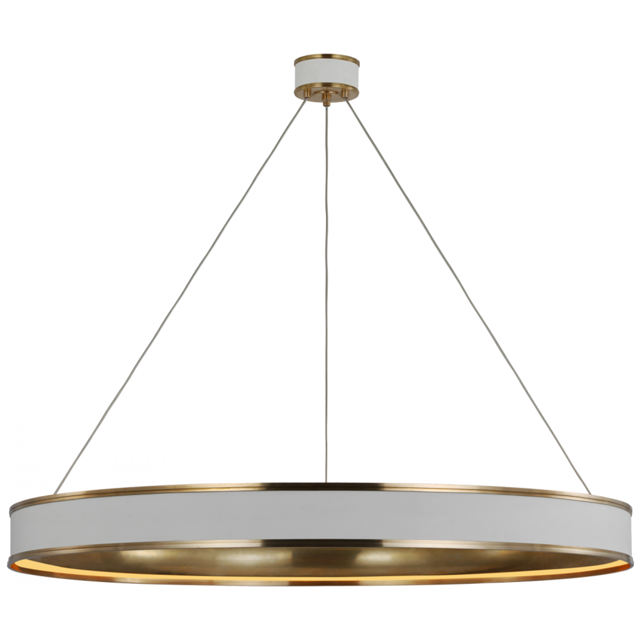 Connery Ring Chandelier, 1-Light, LED, Matte White, 50"W (CHC 1617WHT D03RX)