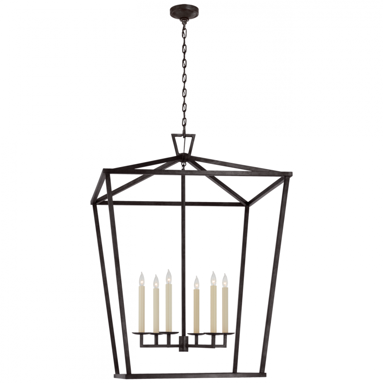 Darlana Lantern Pendant, 6-Light, Aged Iron, 36"W (CHC 2172AI CTWKX)