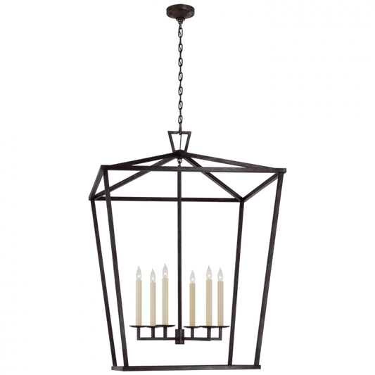 Darlana Lantern Pendant, 6-Light, Aged Iron, 36"W (CHC 2172AI CTWKX)