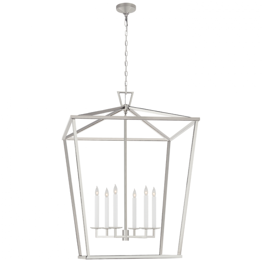 Darlana Lantern Pendant, 6-Light, Polished Nickel, 36"W (CHC 2172PN CTWKV)