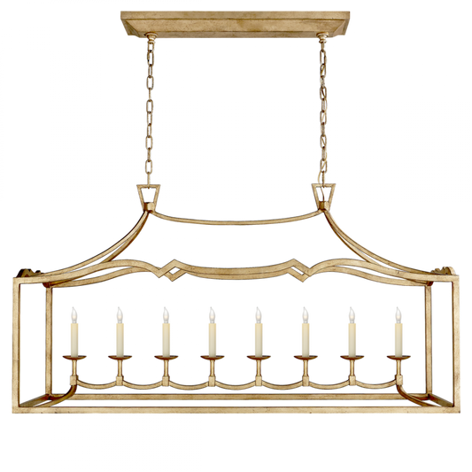 Darlana Linear Chandelier, 8-Light, Gilded Iron, 51.75"W (CHC 2183GI CHUH1)