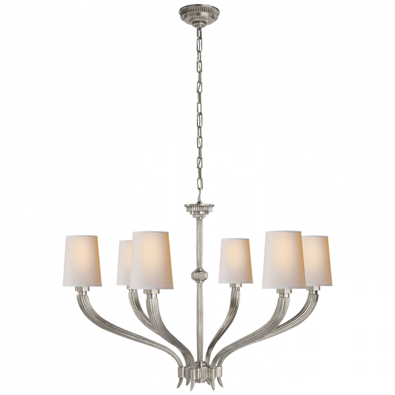 Ruhlmann Chandelier, 6-Light, Antique Nickel, 35.25"W (CHC 2462AN-NP 25Q6U)