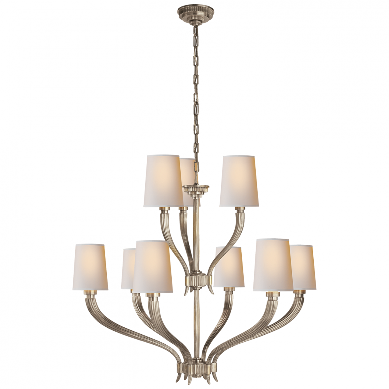 Ruhlmann Chandelier, 9-Light, Antique Nickel, 35"W (CHC 2465AN-NP 2K1QF)