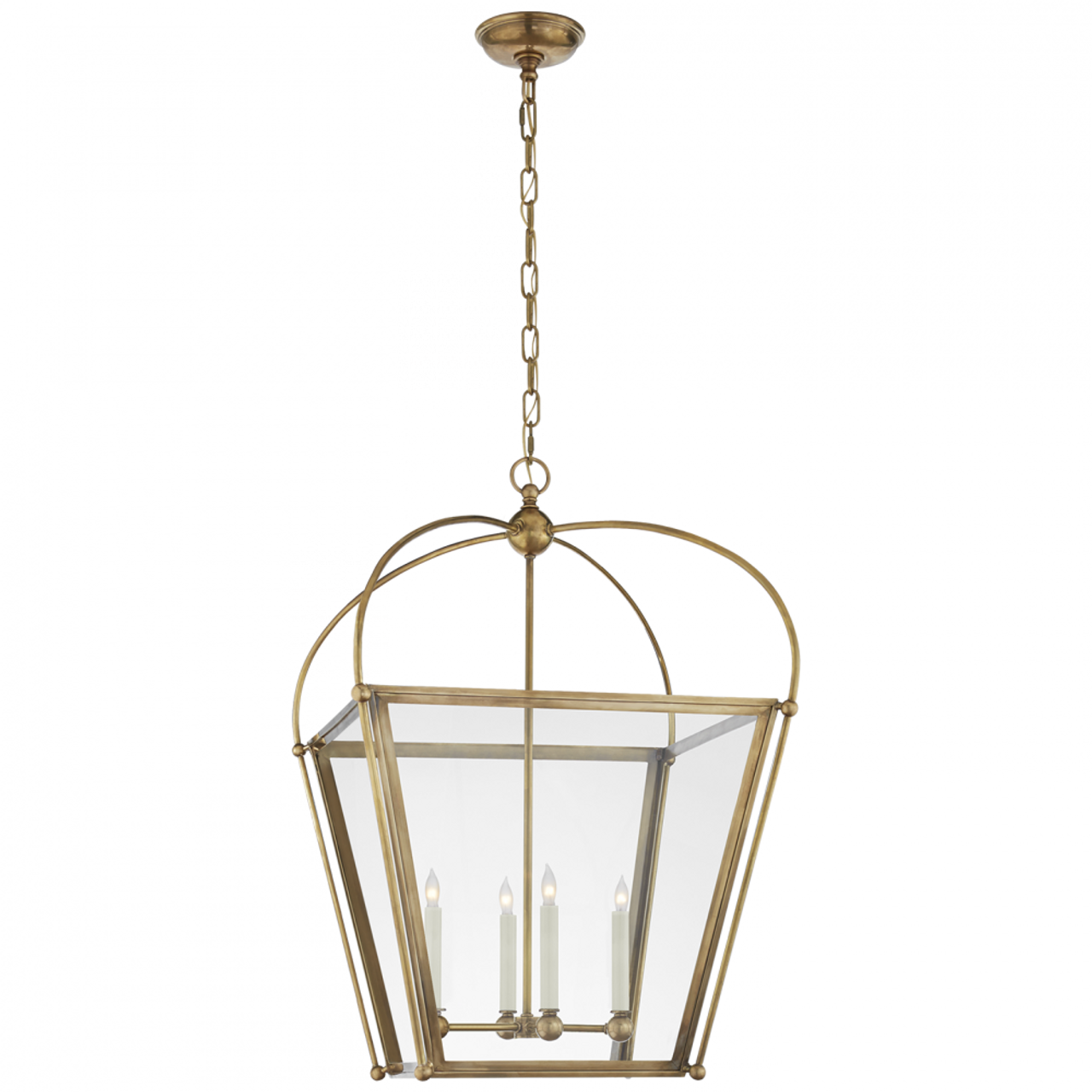 Riverside Lantern Pendant, 4-Light, Antique Burnished Brass, Clear Glass, 21"W (CHC 3439AB-CG 2R70J)