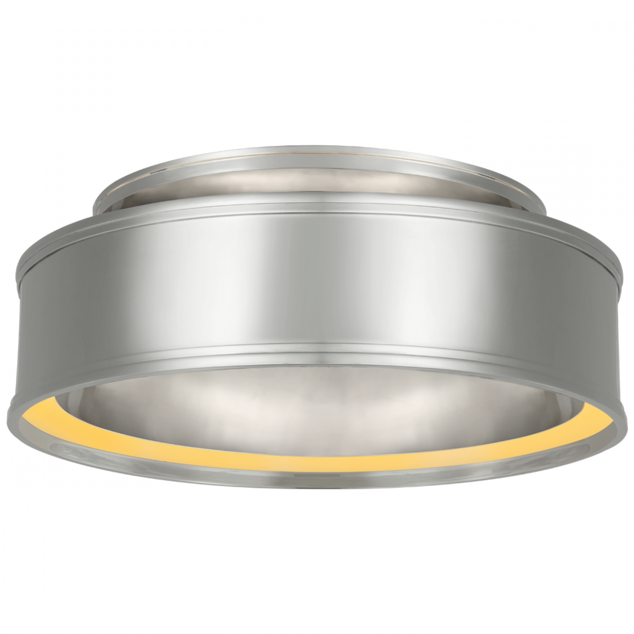 Connery Flush Mount, 1-Light, LED, Polished Nickel, 18"W (CHC 4612PN D03Q2)