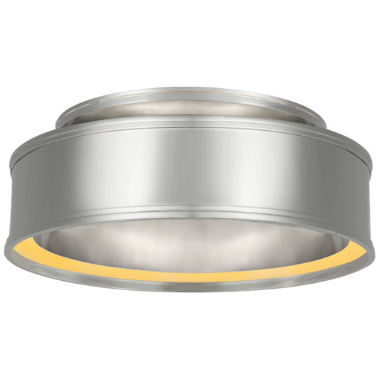 Connery Flush Mount, 1-Light, LED, Polished Nickel, 18"W (CHC 4612PN D03Q2)