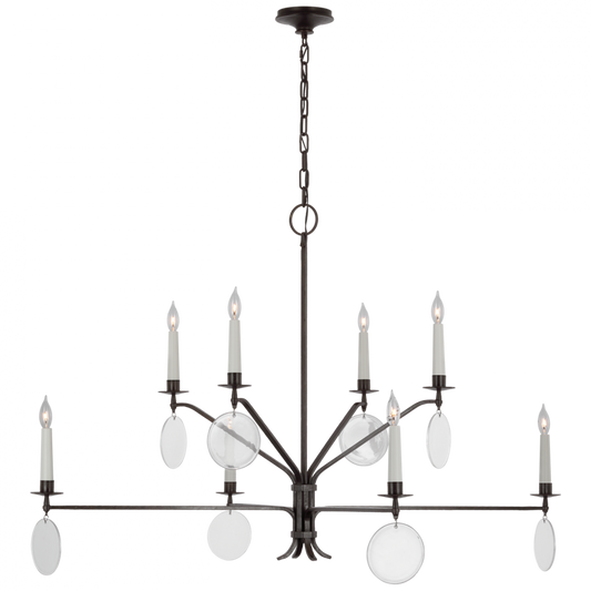 Danvers Grande Two-Tier Chandelier - Aged Iron