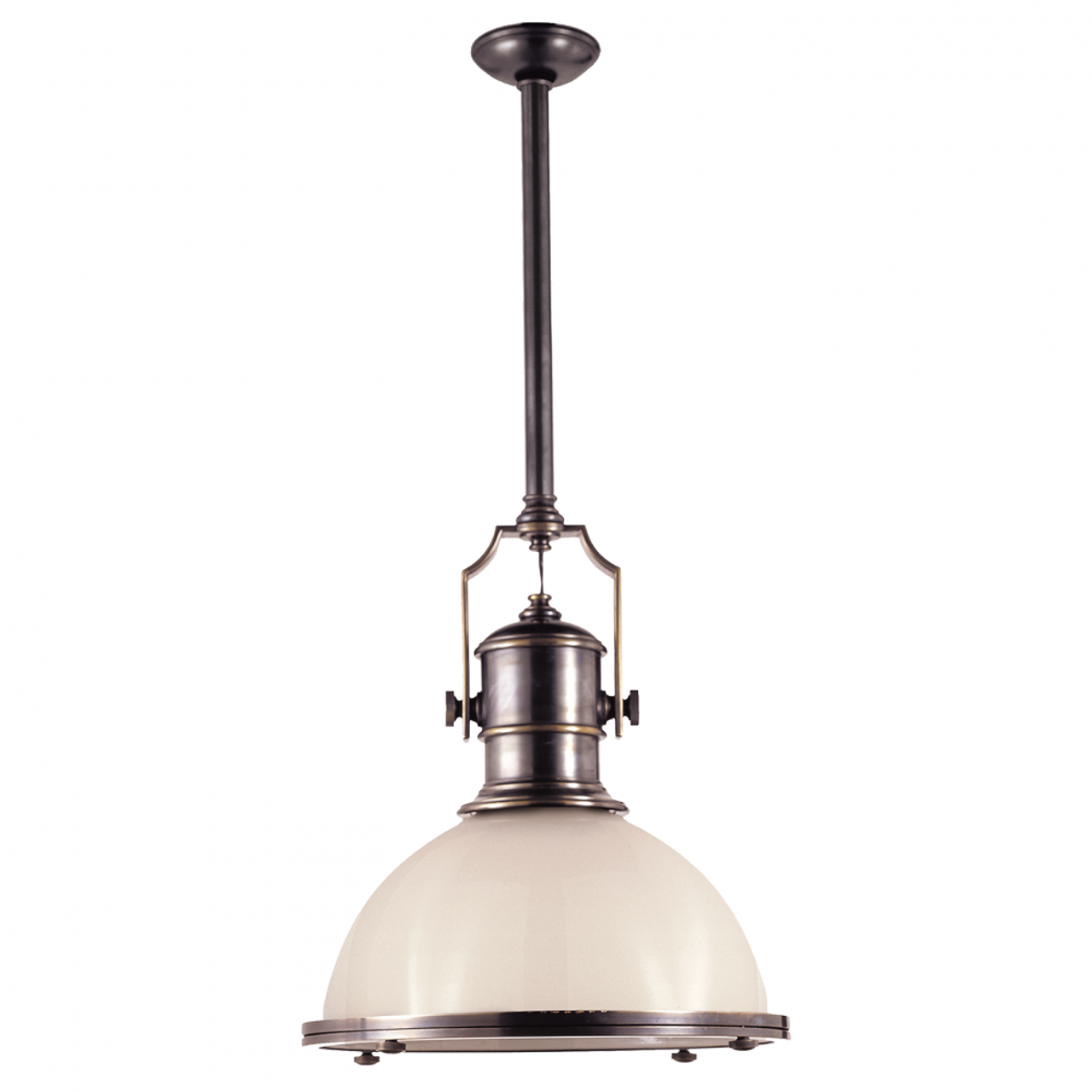 Country Industrial Large Pendant, 1-Light, Bronze, Over All Height 59" (CHC 5136BZ-WG 25T5X)