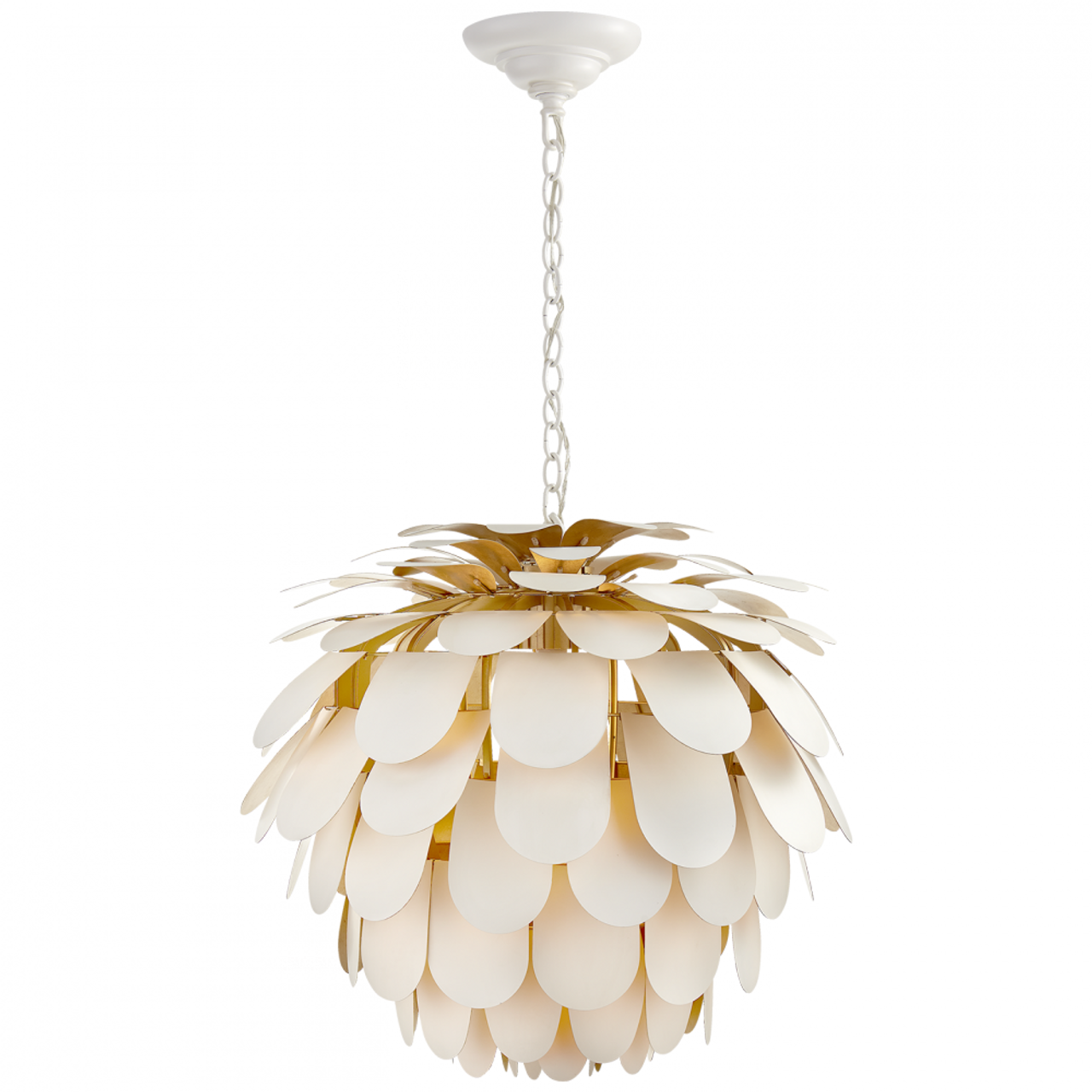 Cynara Chandelier, 1-Light, Plaster White, 29"W (CHC 5157WHT/G CHUH9)