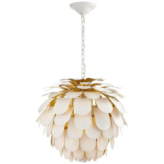 Cynara Chandelier, 1-Light, Plaster White, 29"W (CHC 5157WHT/G CHUH9)