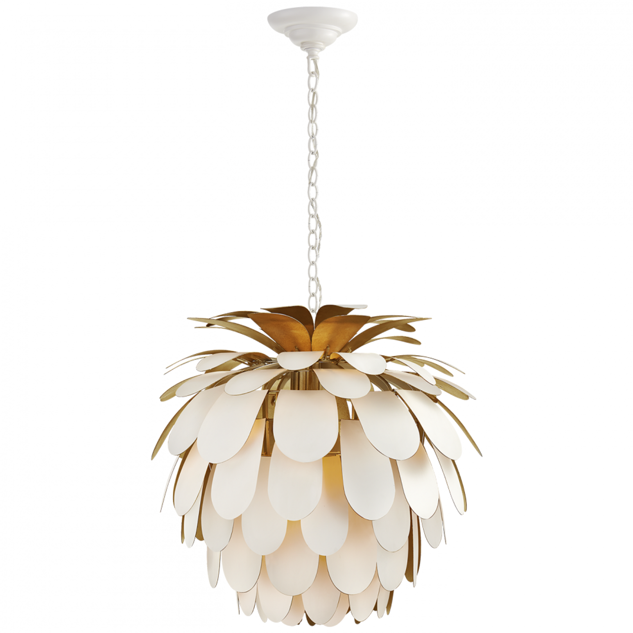 Cynara Chandelier, 1-Light, Plaster White, 22.5"W (CHC 5165WHT/G CHUHD)