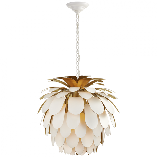 Cynara Chandelier, 1-Light, Plaster White, 22.5"W (CHC 5165WHT/G CHUHD)