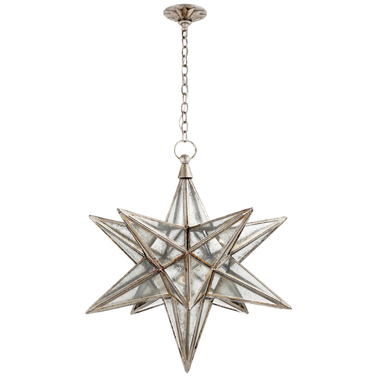 Moravian Star Pendant, 1-Light, Burnished Silver Leaf, 30"W (CHC 5212BSL-AM 2MYH8)