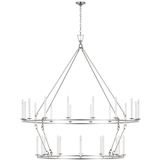 Darlana Grande Two Tier Chandelier - Polished Nickel